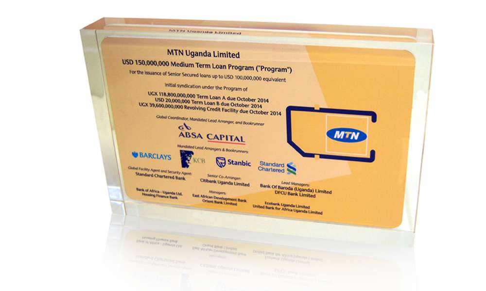 MTN Uganda Limited of Kampala Financial Tombstone