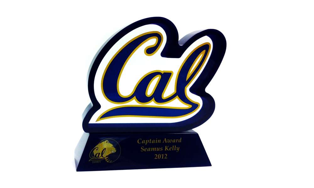 University of California Berkley Rugby Team Lucite Captain's Award