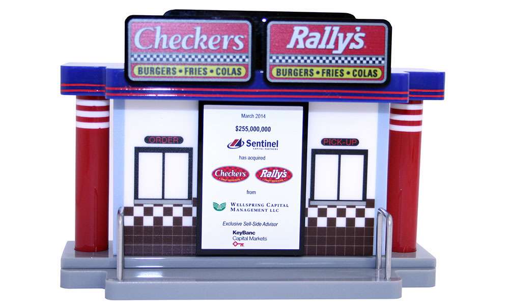 Checker's-Rally's Lucite Tombstone