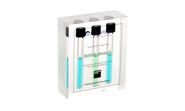 Acrylic Embedment with Test Tubes | British Biotech