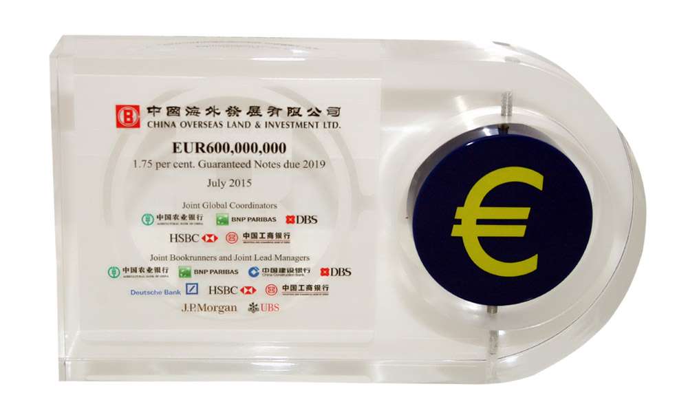 Euro-Themed Lucite Tombstone