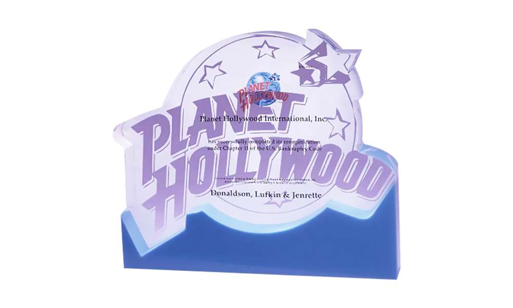 Planet Hollywood-DLJ Lucite Tombstone