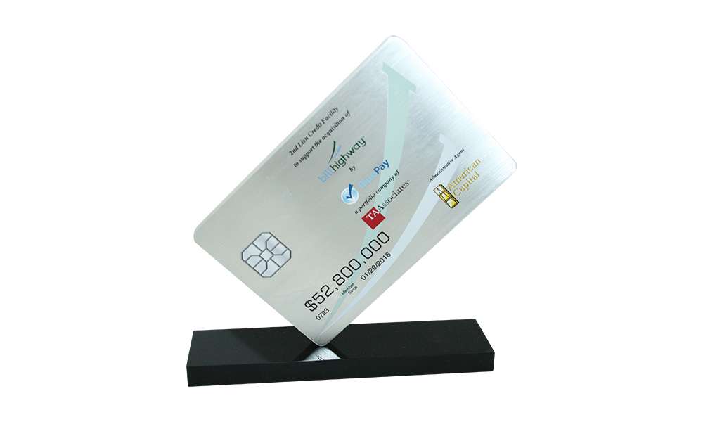 Credit Card-Themed Financial Tombstone
