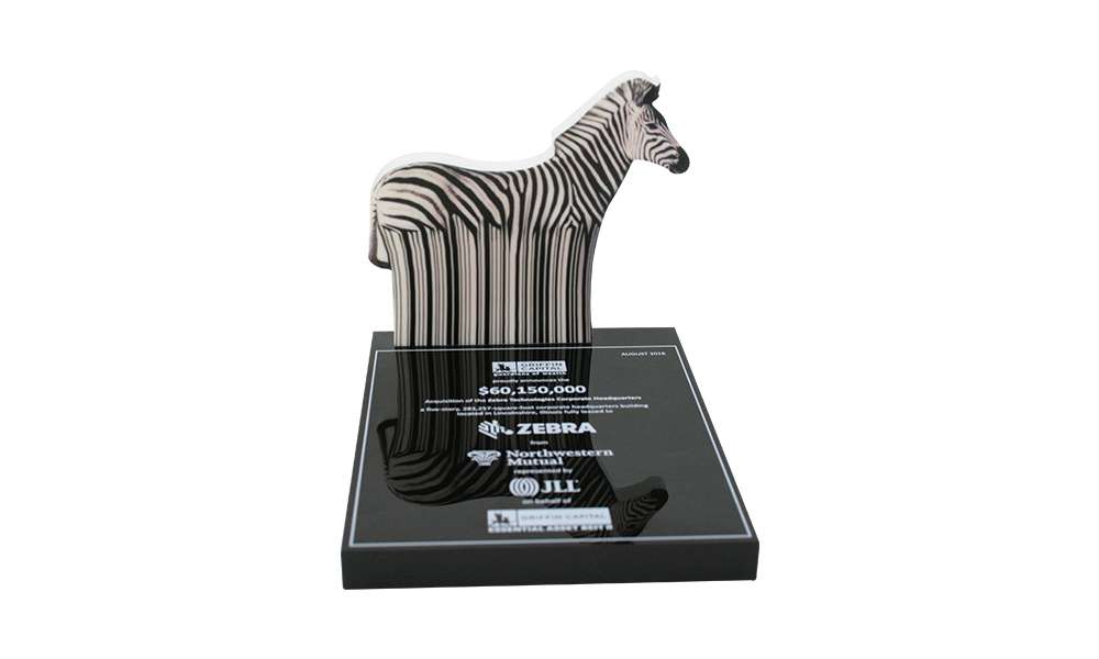 Zebra-Themed Custom Lucite