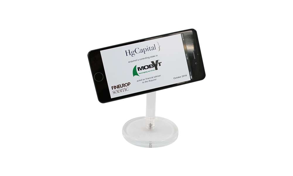 Lucite iPhone on Stand