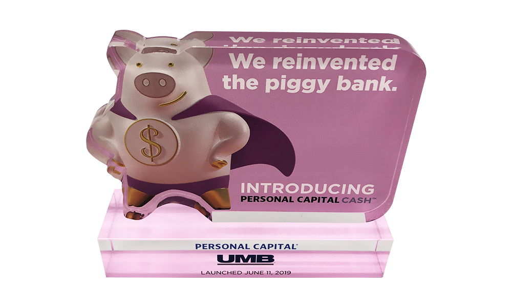 Pigby Bank-Themed Custom Crystal