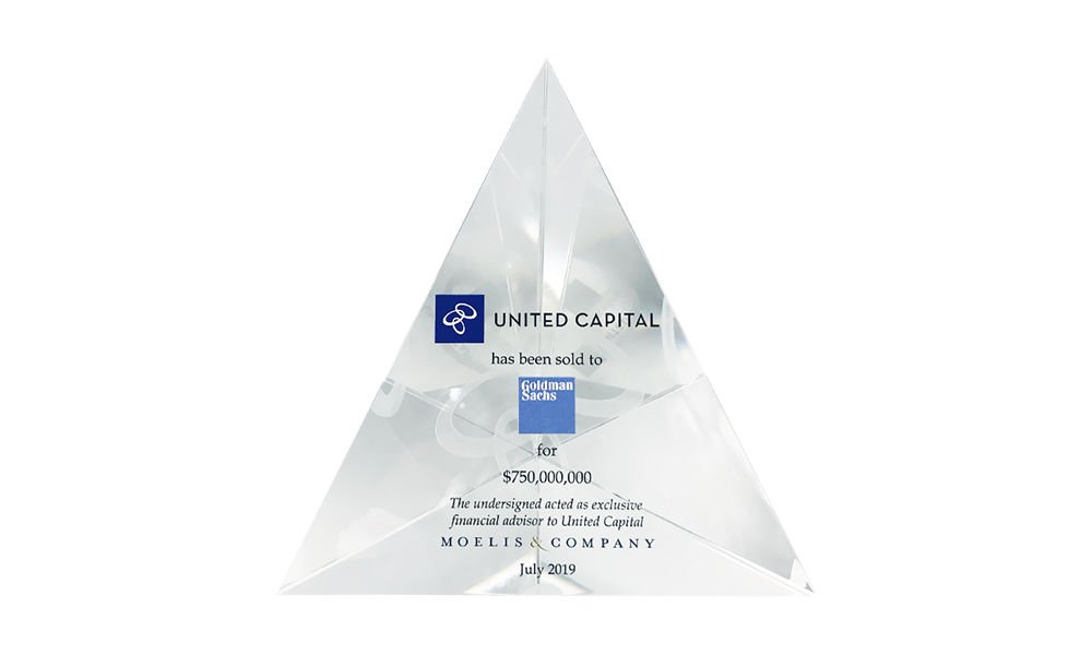 United Capital-Goldman Sachs Crystal Tombstone