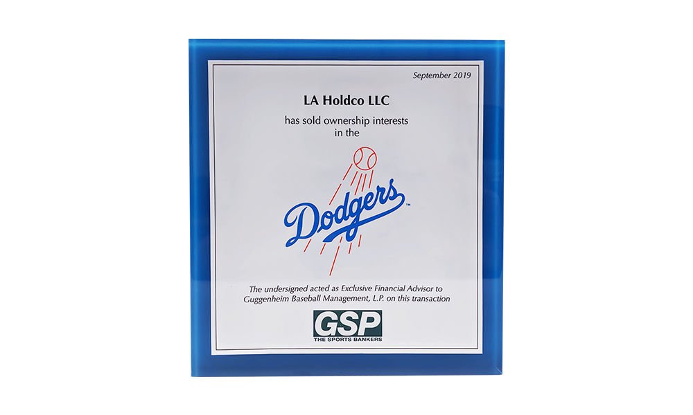 Los Angeles Dodgers Custom Lucite