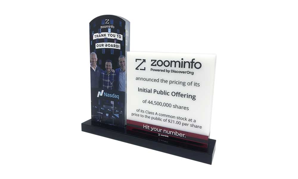 ZoomInfo IPO Custom Crystal