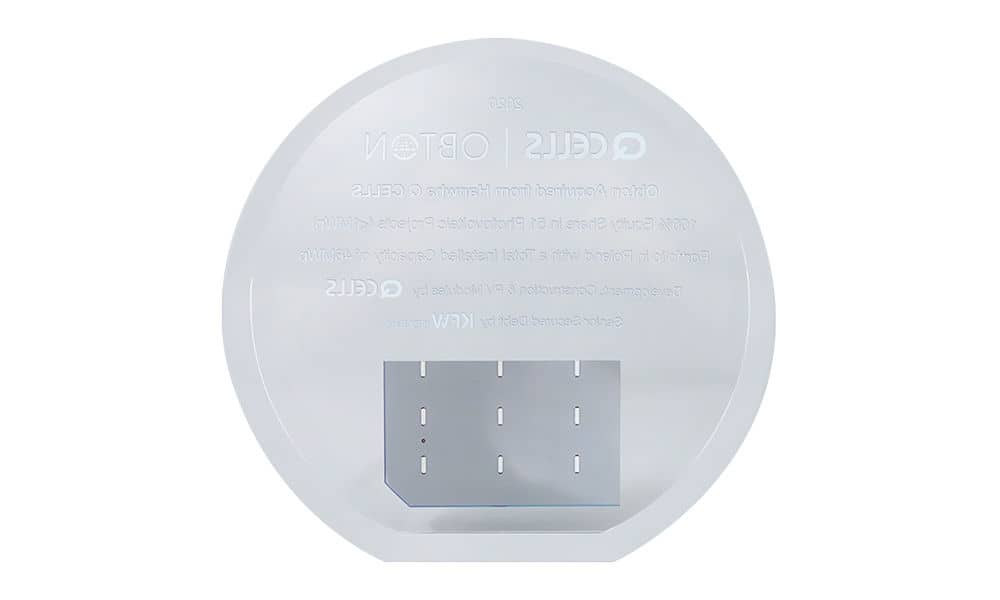 Solar Cell Lucite Embedment (Back View)