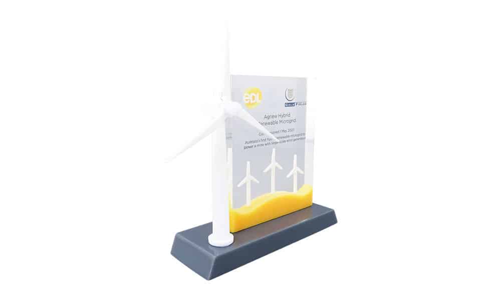 Wind Turbine-Inspired Lucite Commemorative