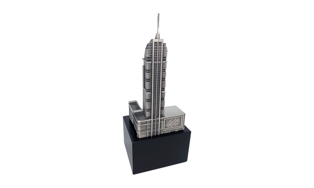 Deal Toy with Replica Pewter Skyscraper (Back View)