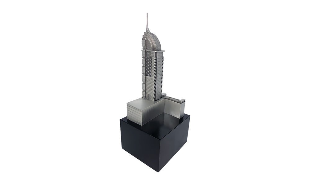 Deal Toy with Replica Pewter Skyscraper (Side View)
