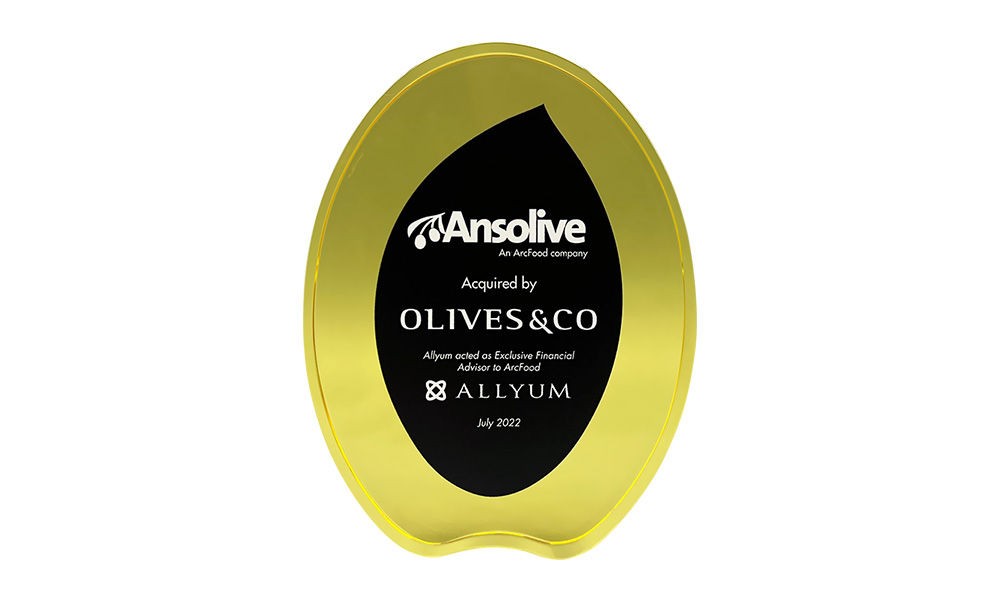 Olive Oil-Themed Financial Tombstone