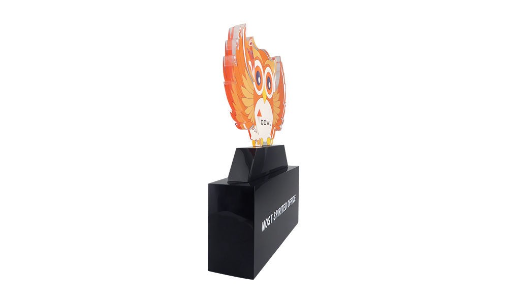 Owl-Themed Lucite Spirit Award