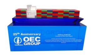 Crystal Container Ship Custom Commemorative