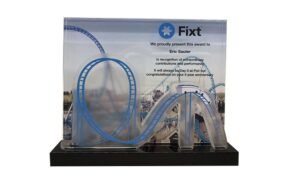 Roller Coaster-Themed Crystal Award