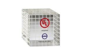 Crystal Cube with Surface Laser Etching