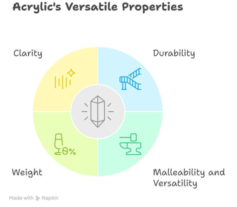 Graph showing the properties of acrylic (Lucite)