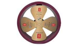 Propellor-shaped Lucite tombstone marking four transactions