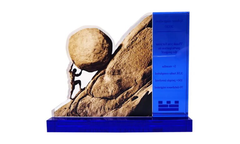 Crystal deal toy with cutout figure